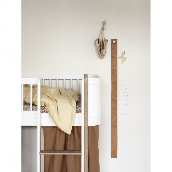 Wood Mini+ Laag Loft Bed - Wit/Eiken