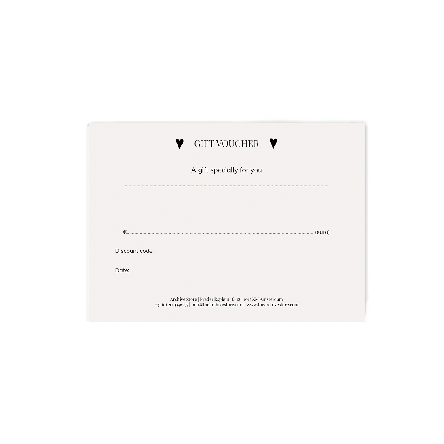 Archive Store Physical Gift Card &