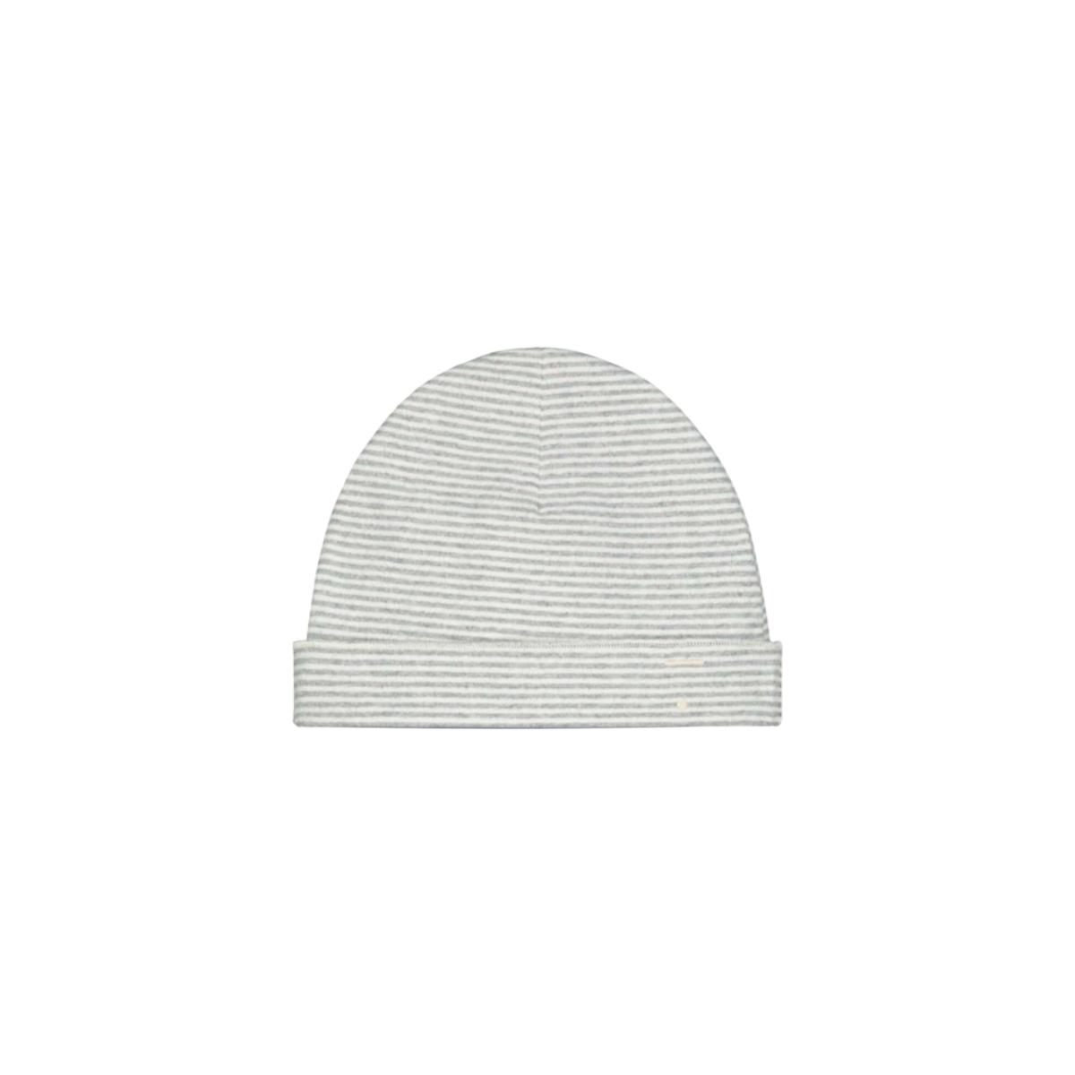 Baby Beanie Grey Melange Cream