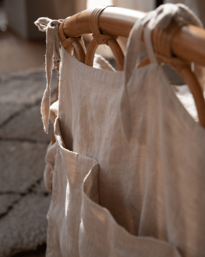 Linen Bed Pocket Naturel