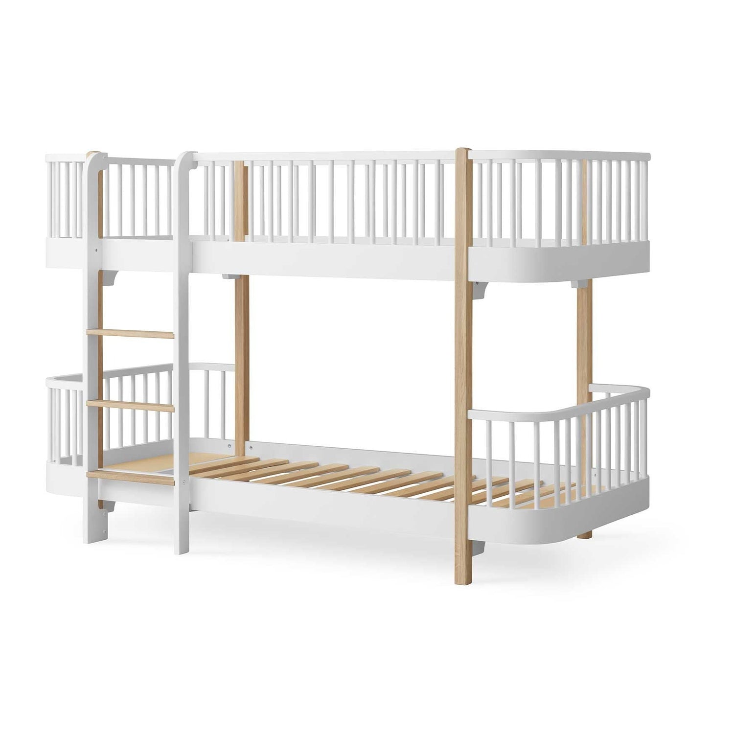 Wood Original Laag Stapelbed Wit/Eiken