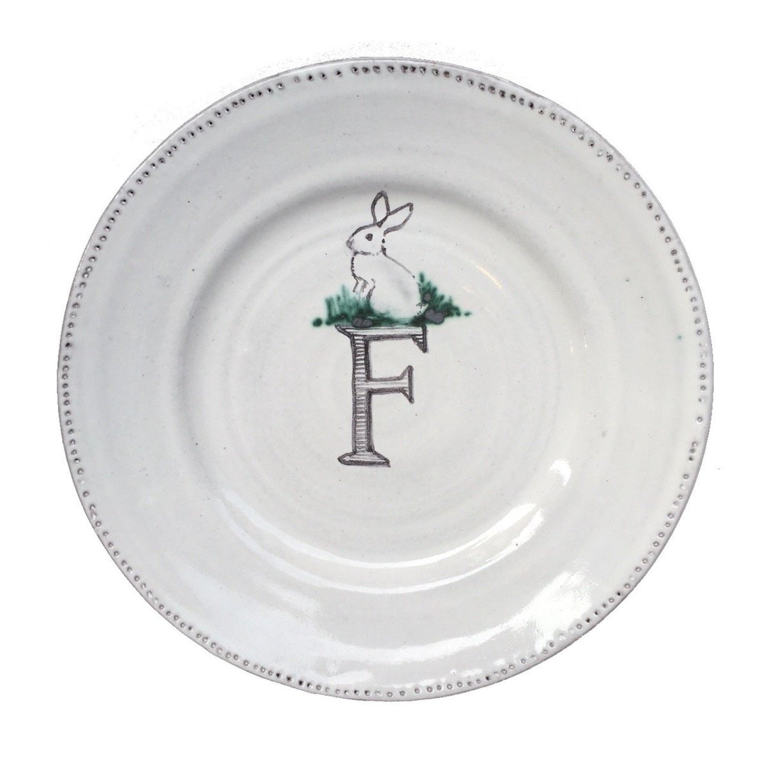 Alphabet Plate Bunny