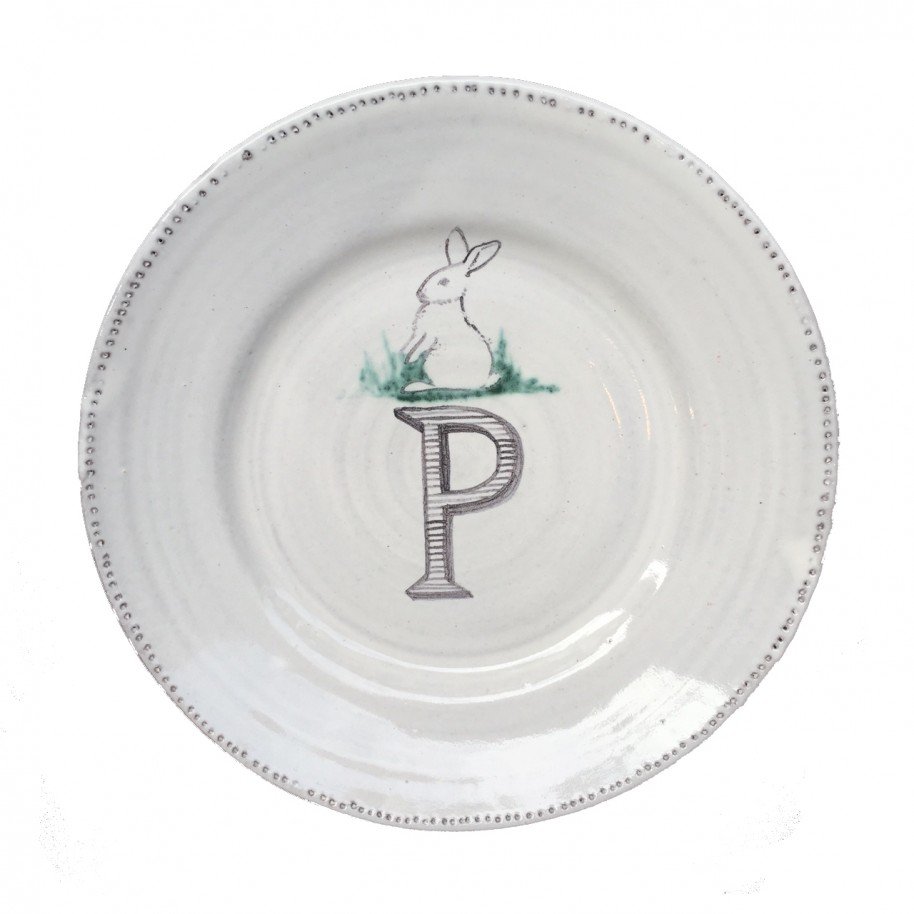 Alphabet Plate Bunny