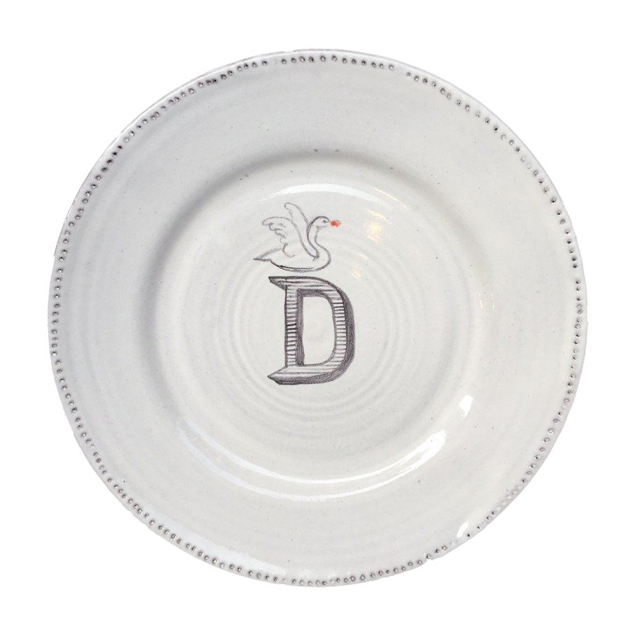 Alphabet Plate Swan