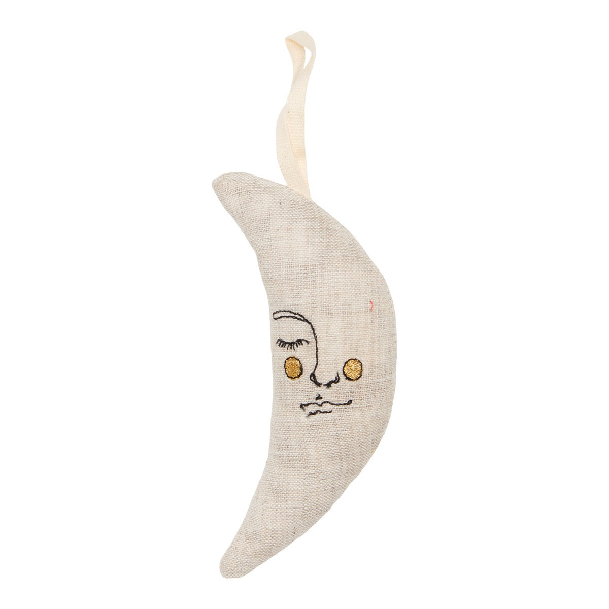 Beige Moon Man Ornament