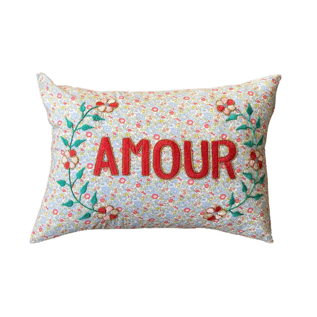 Amour Cushion Red Flowers