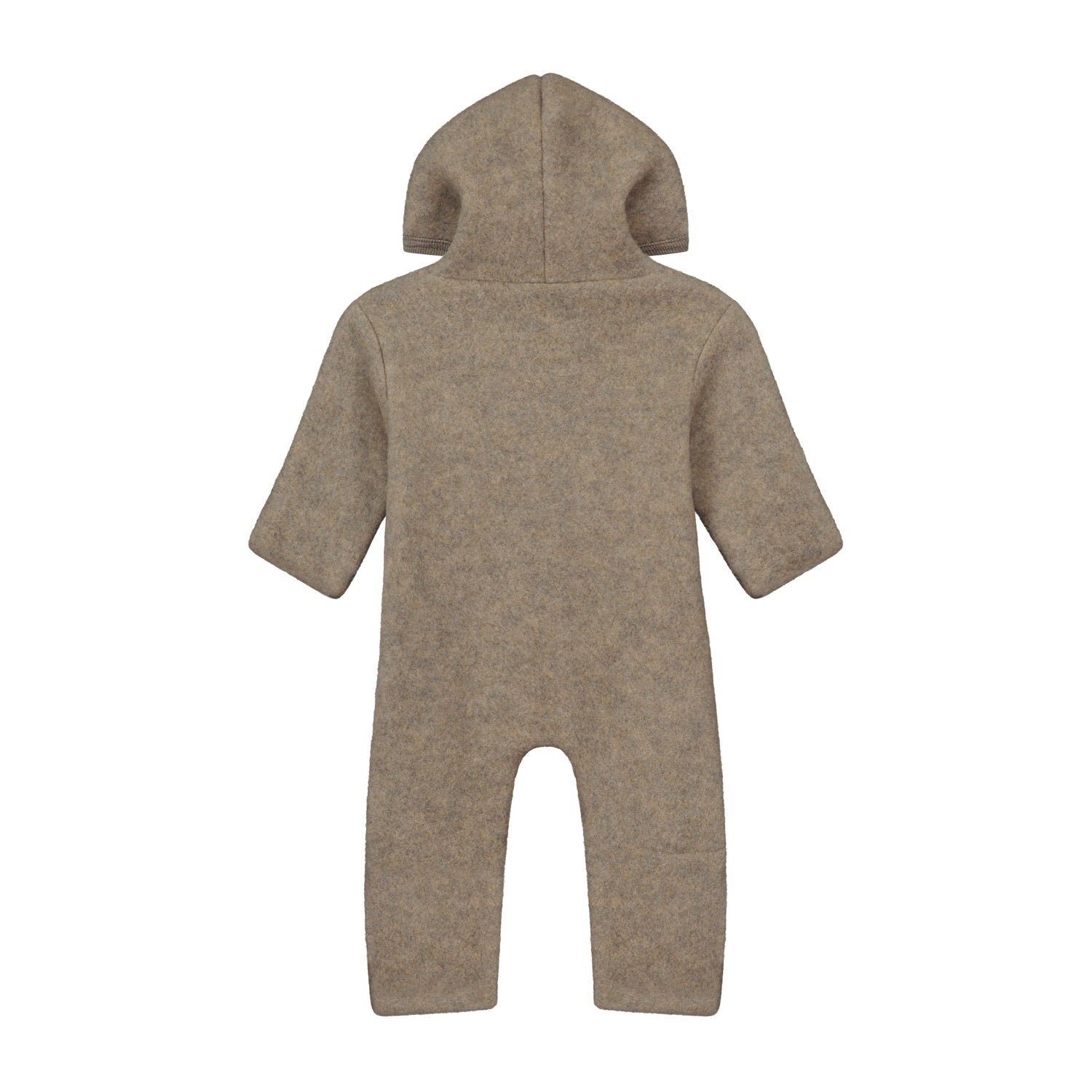 Wollen Fleece Pak Met Capuchon Walnut