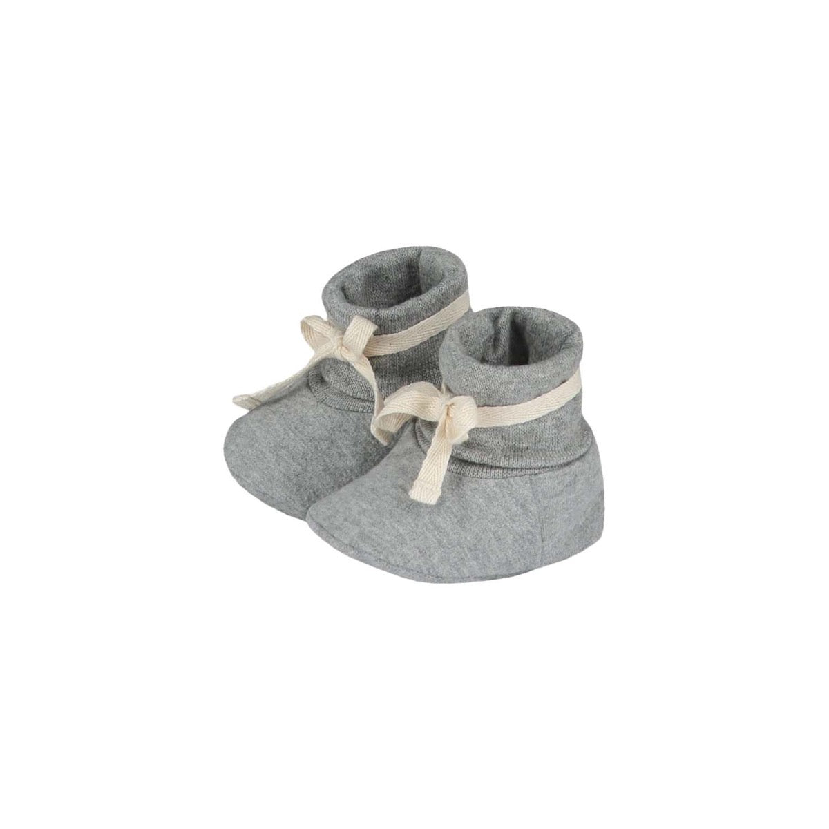 Baby Ribbed Booties Grey Melange