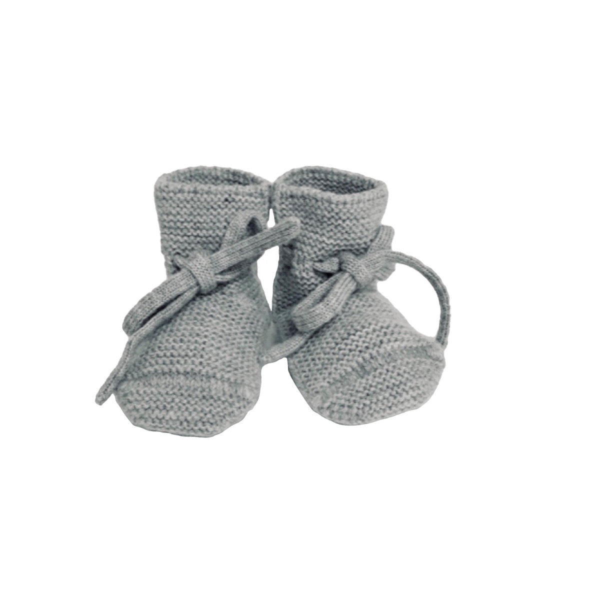 Merino Baby Booties Grey Melange