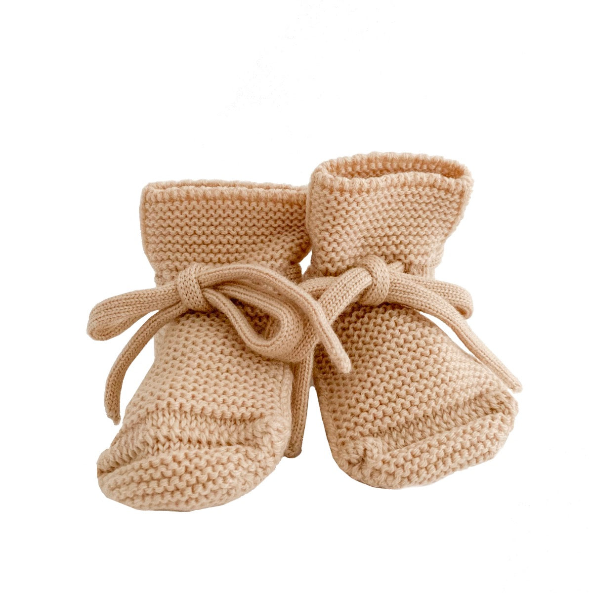 Merino Baby Booties Oat