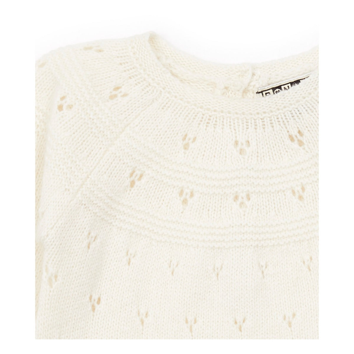 Pamaman Ajour Knitted Babysuit Creme