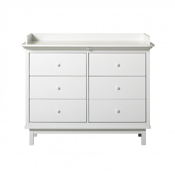 white nursery dresser with changing table Seaside Nursery Dresser 6 drawers White