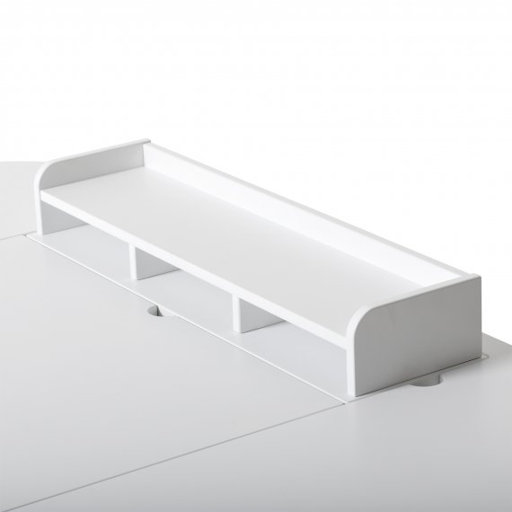 Wood Desk Large & Armchair White/Oak