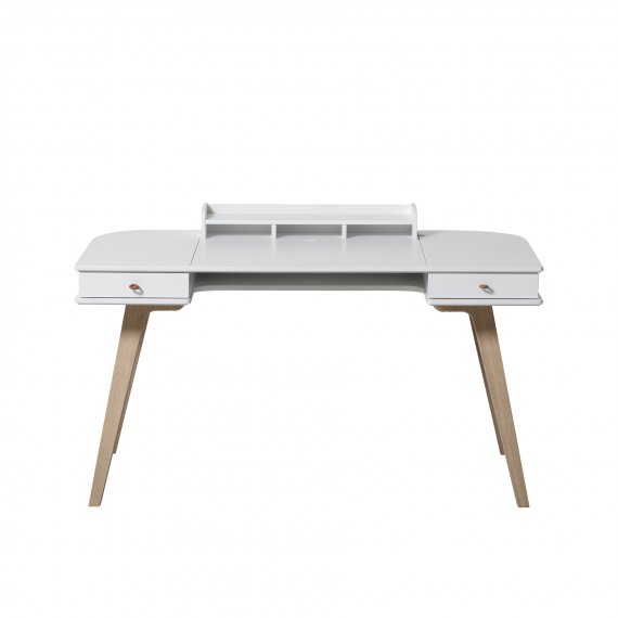 Wood Desk Small White/Oak