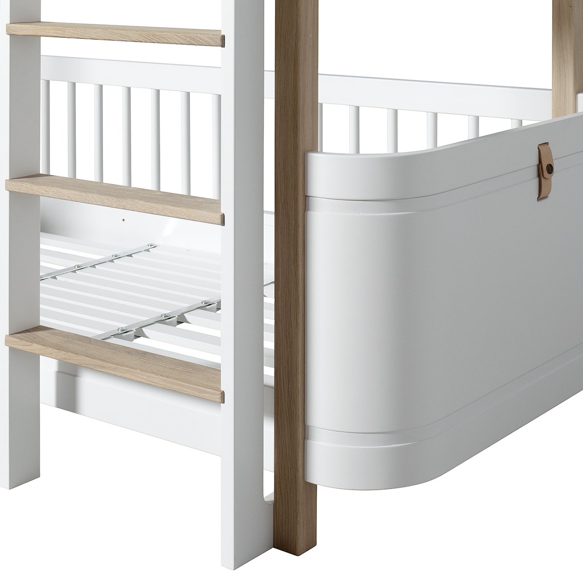 Wood Mini+ Laag Stapelbed - Wit/Eiken