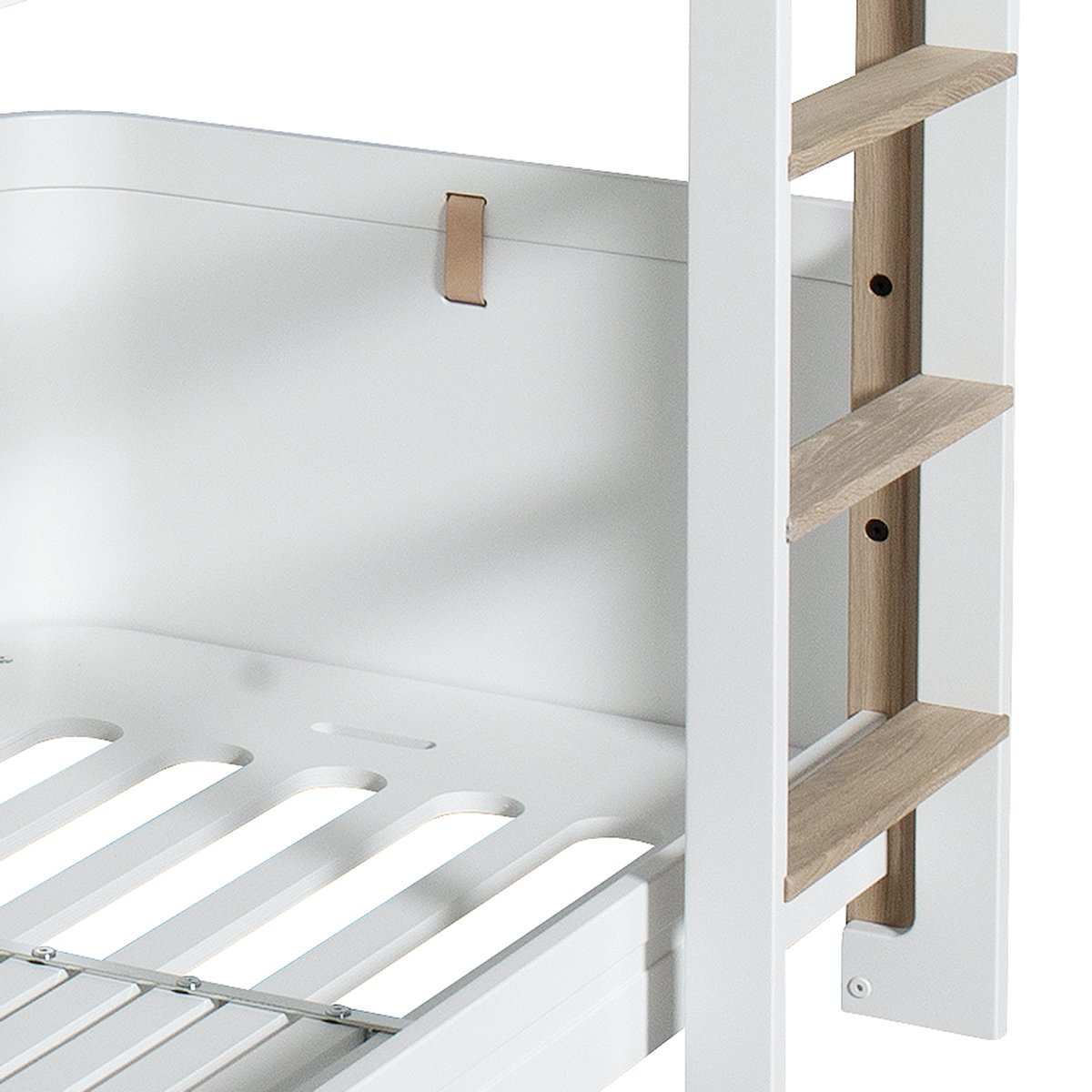 Wood Mini+ Laag Stapelbed - Wit/Eiken