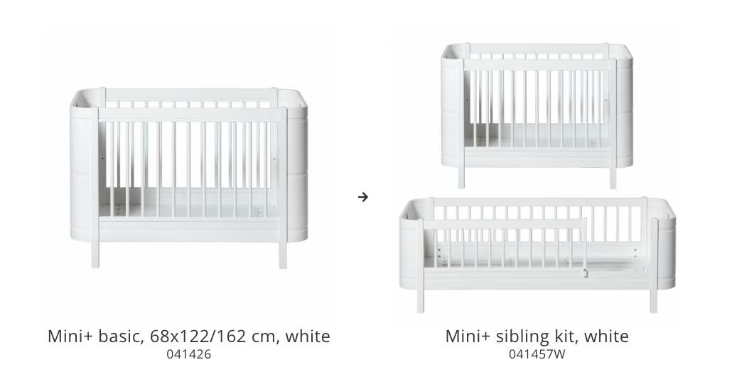 Conversion Sibling Set For The Wood Mini+ For The Mini+ Cot