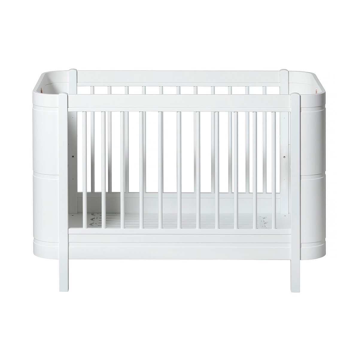 Wood Mini+ Cot Incl. Junior Kit | White