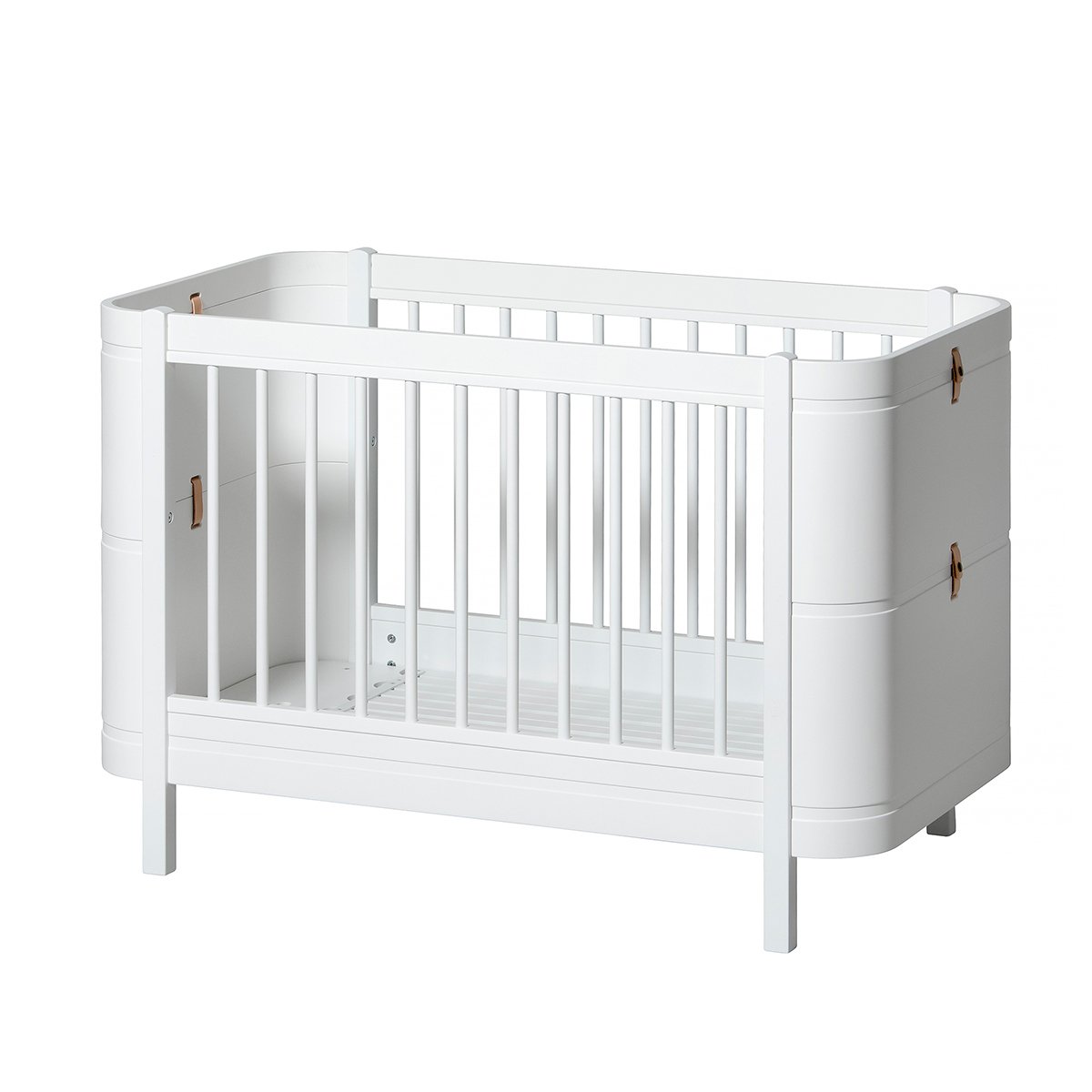 Wood Mini+ Cot Incl. Junior Kit | White