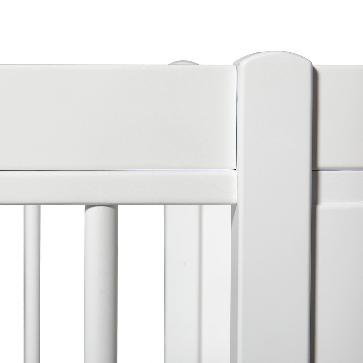 Wood Mini+ Cot Incl. Junior Kit | White