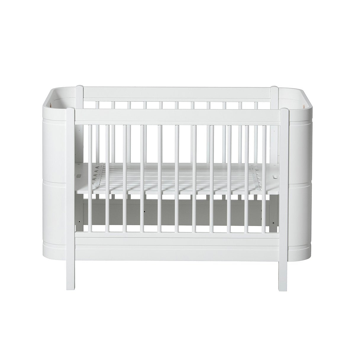 Wood Mini+ Cot Incl. Junior Kit | White