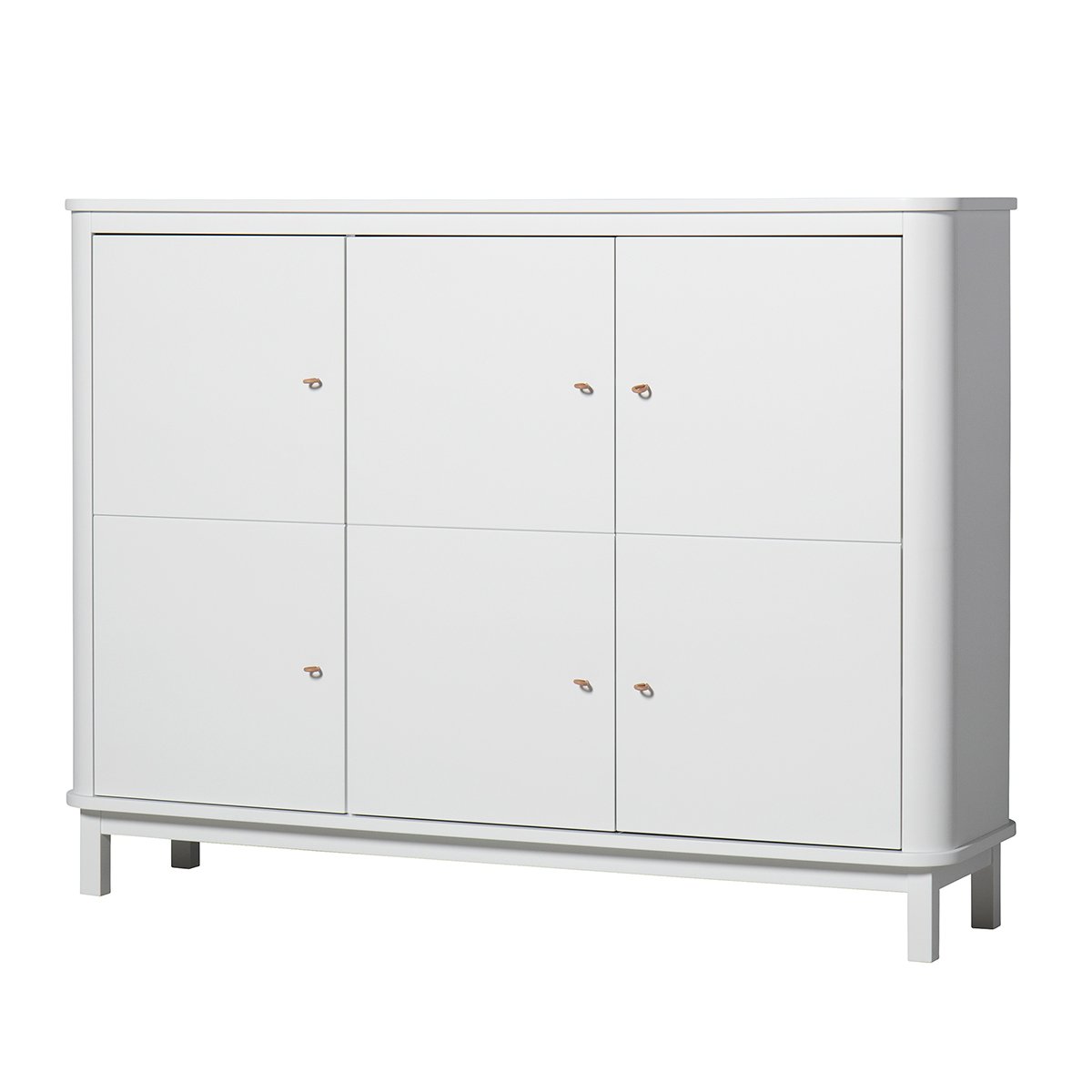 Houten Multikast 3 Deurs Wit