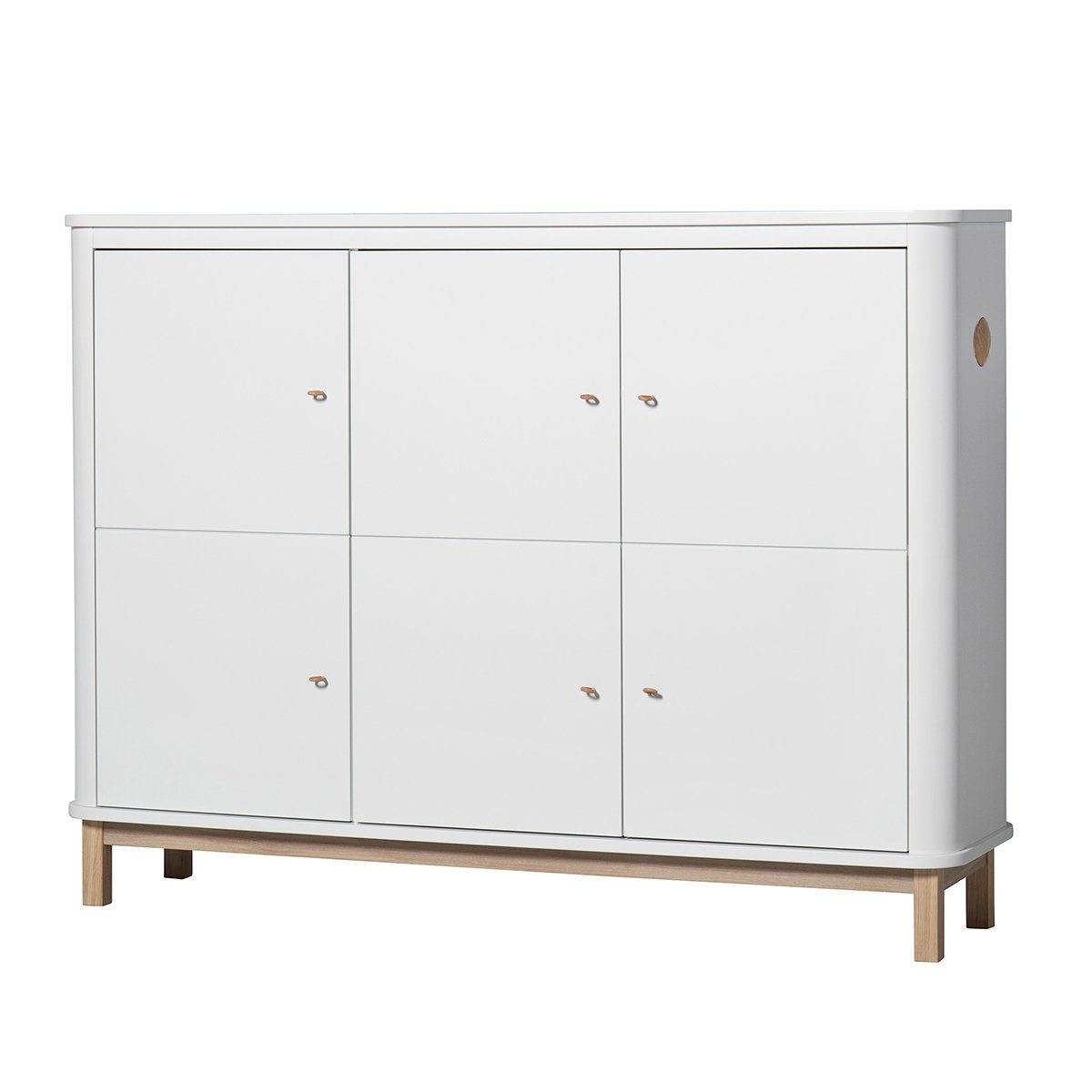 Multi Cupboard 3 Doors White/Oak