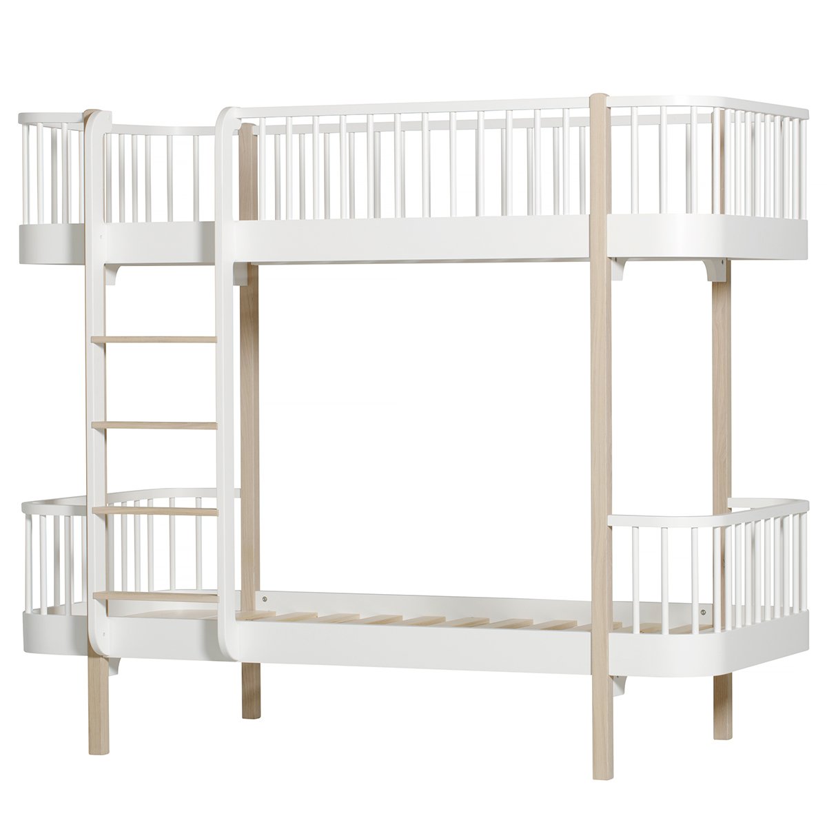 Wood Stapelbed Wit/Eiken