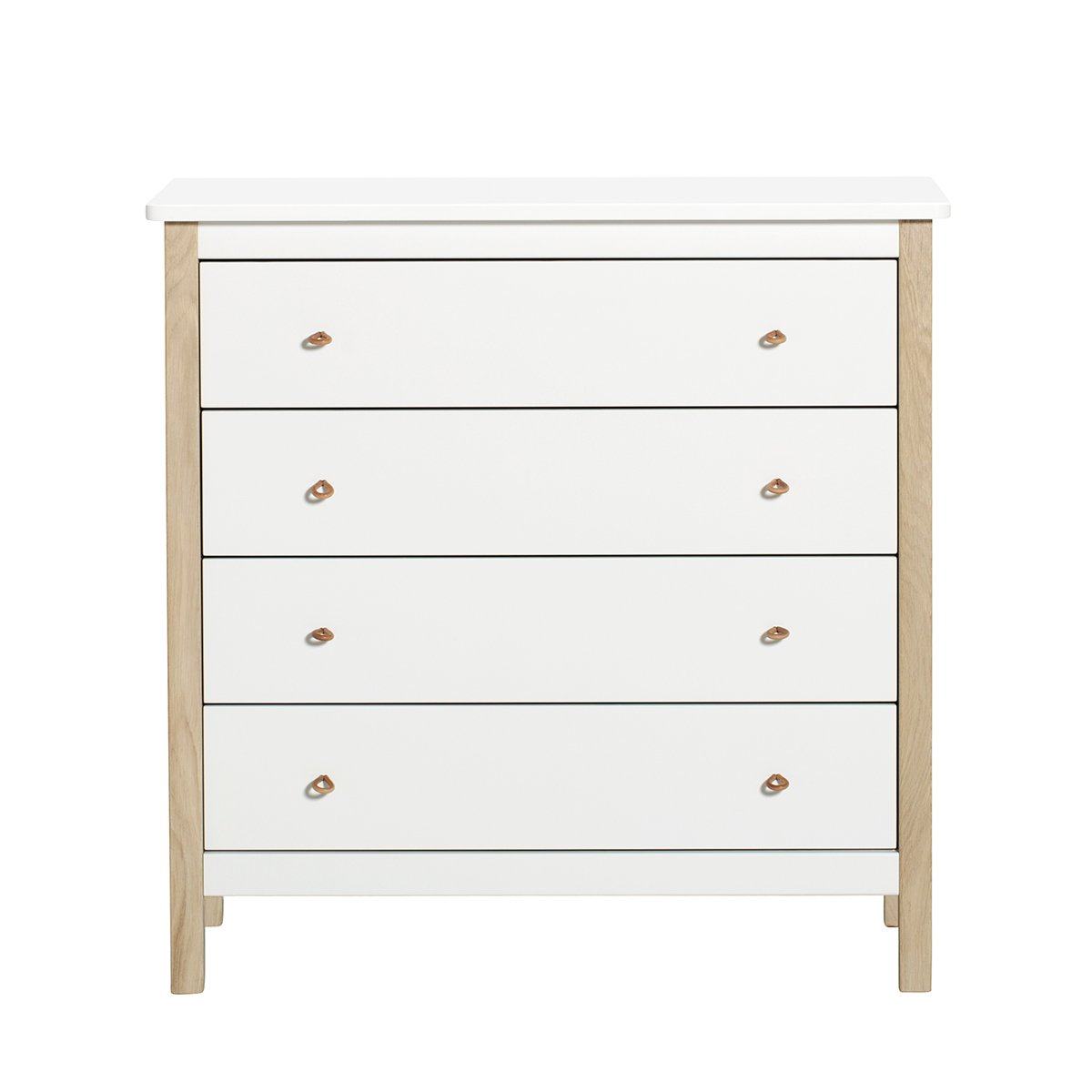 Wood Dresser White/Oak