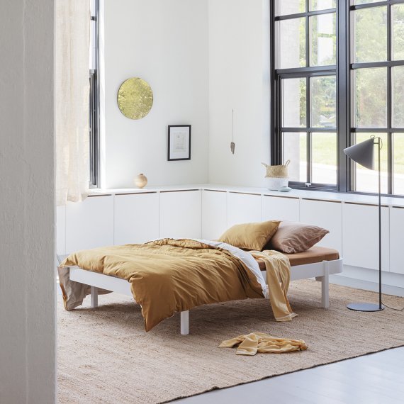 Wood Lounger Large White