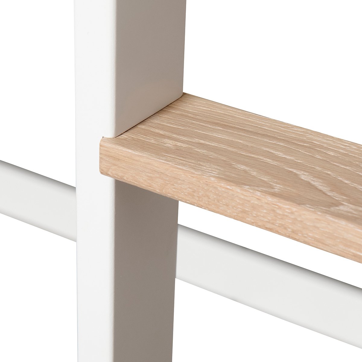 Wood Mini+ Laag Loft Bed - Wit/Eiken
