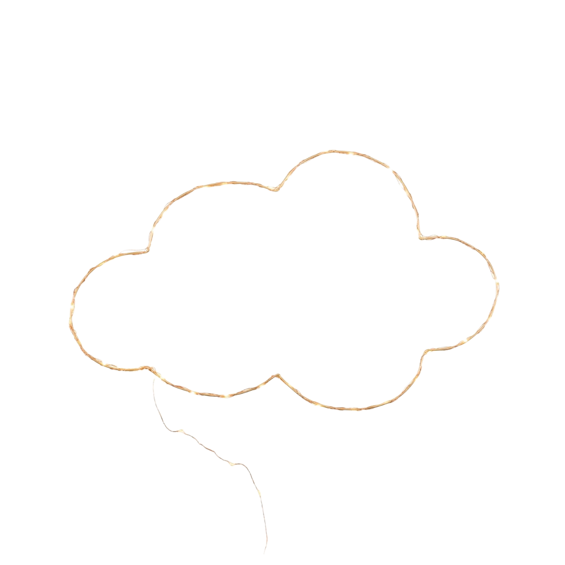 Wolk lamp goud