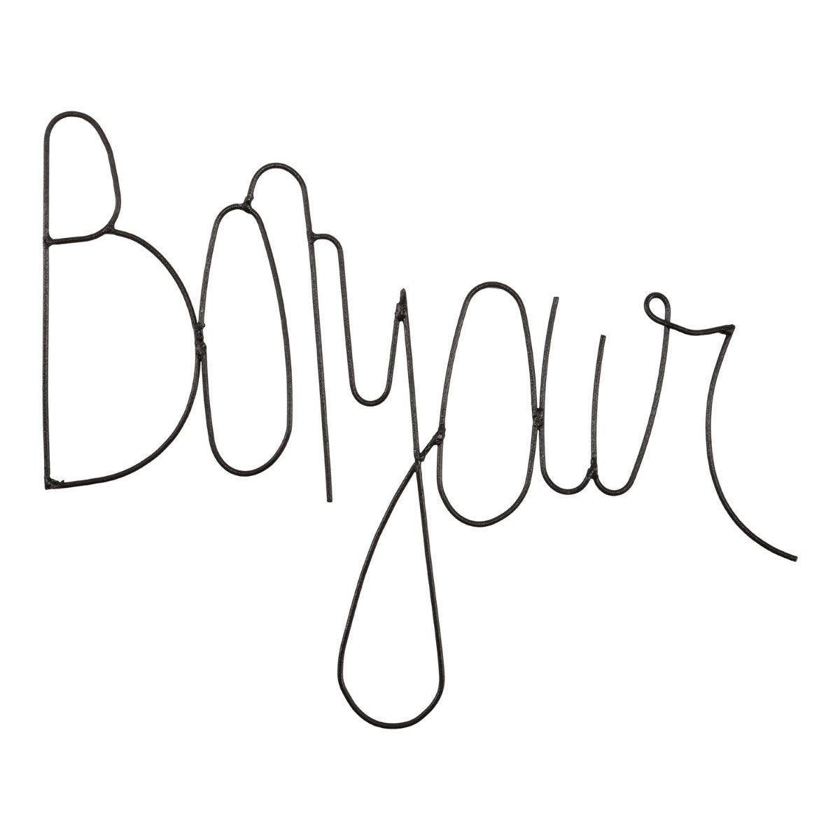 Bonjour Wire Word Black