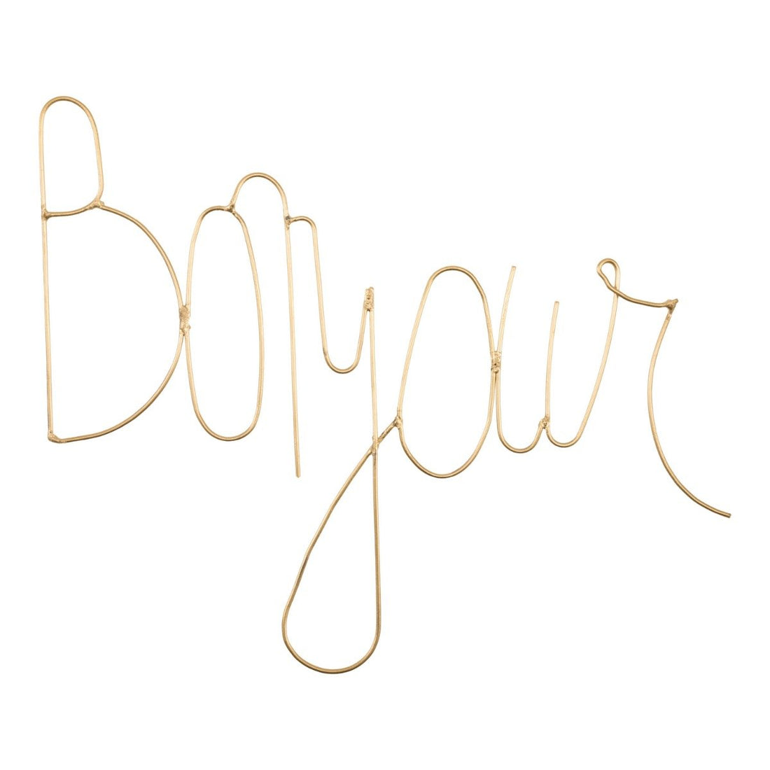 Bonjour Wire Woord Gold