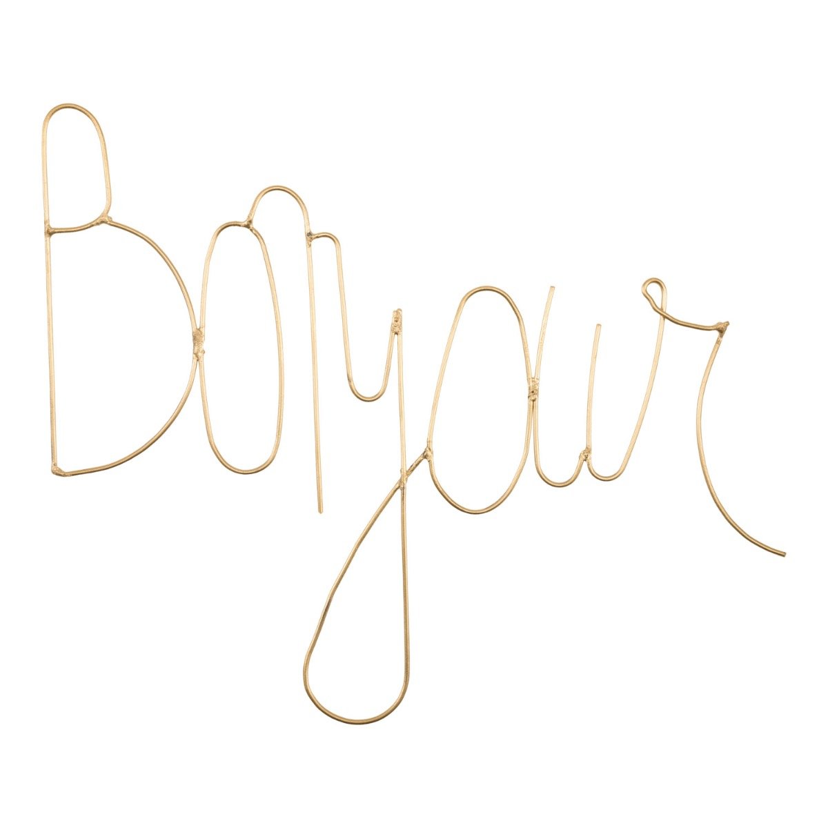 Bonjour Wire Word Gold