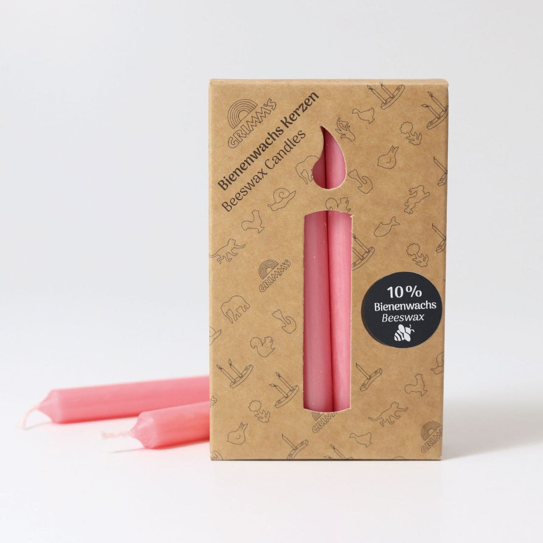 Pink 10% Beeswax Candles