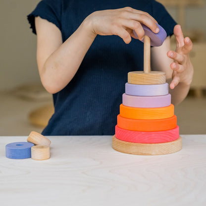 Stacking Tower Neon Pink