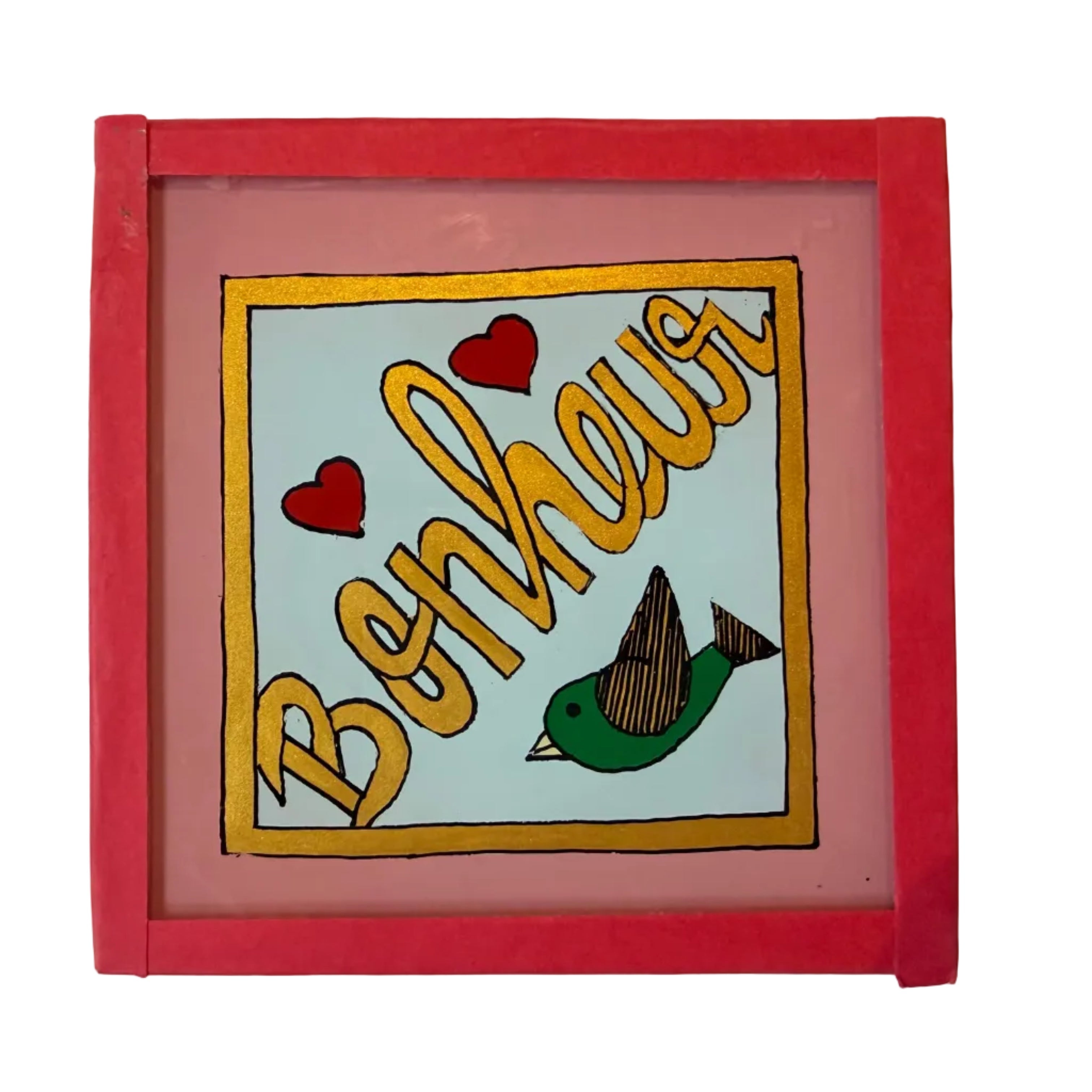 Bonheur painting Green Bird - Mini