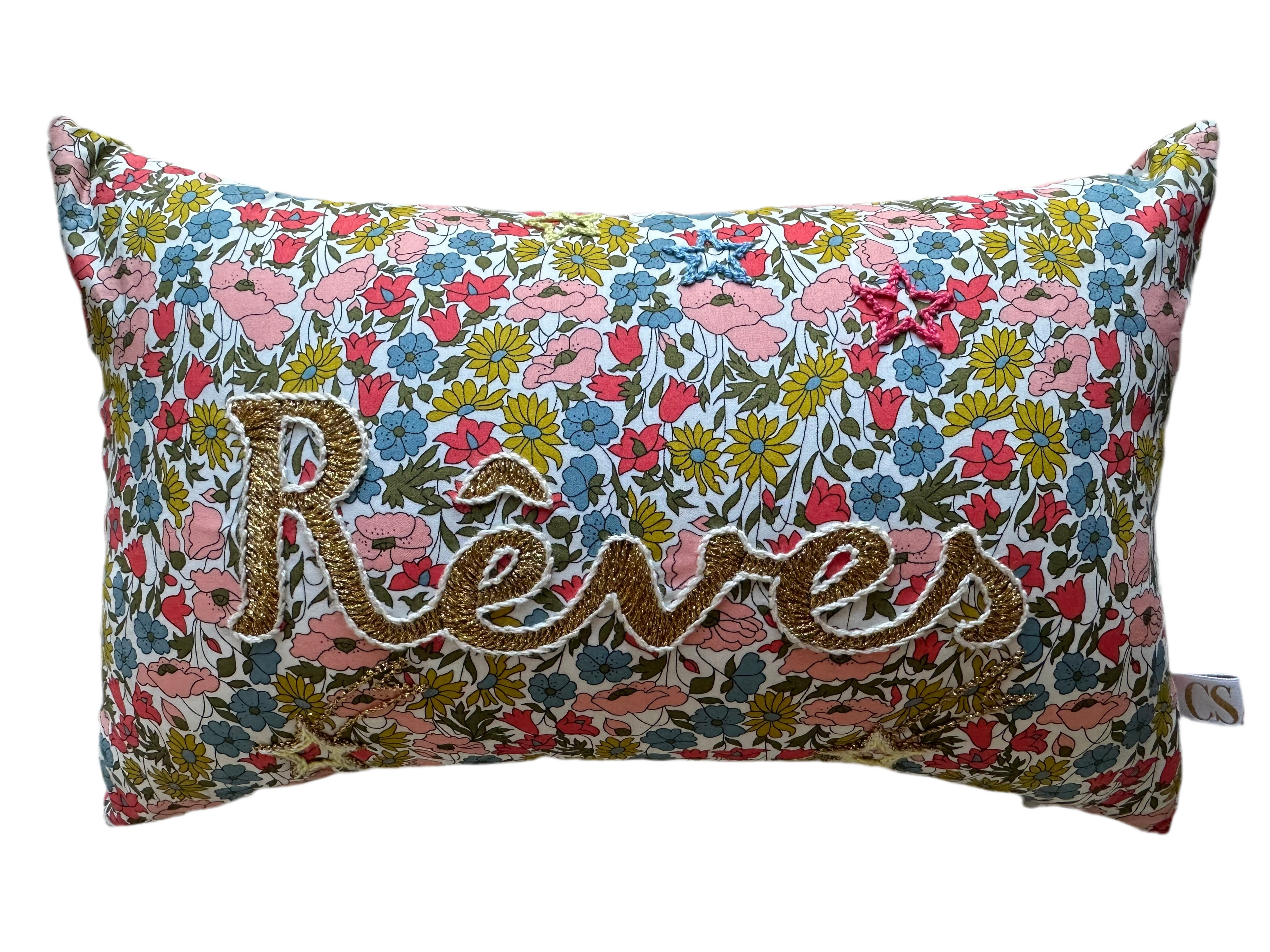 Rêves Mini Cushion Multi Color Flowers