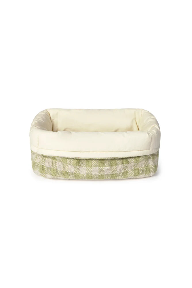 Quilted Basket Vichy Matcha