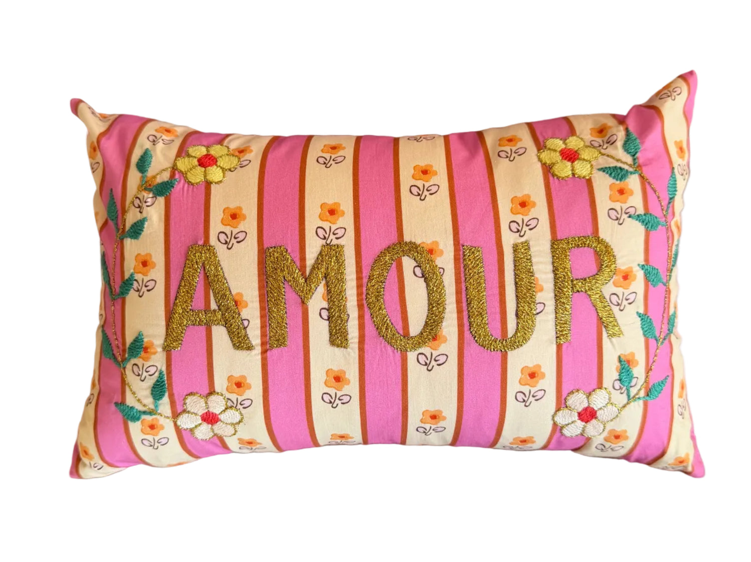 Mini Cushion Amour Pink Stripe