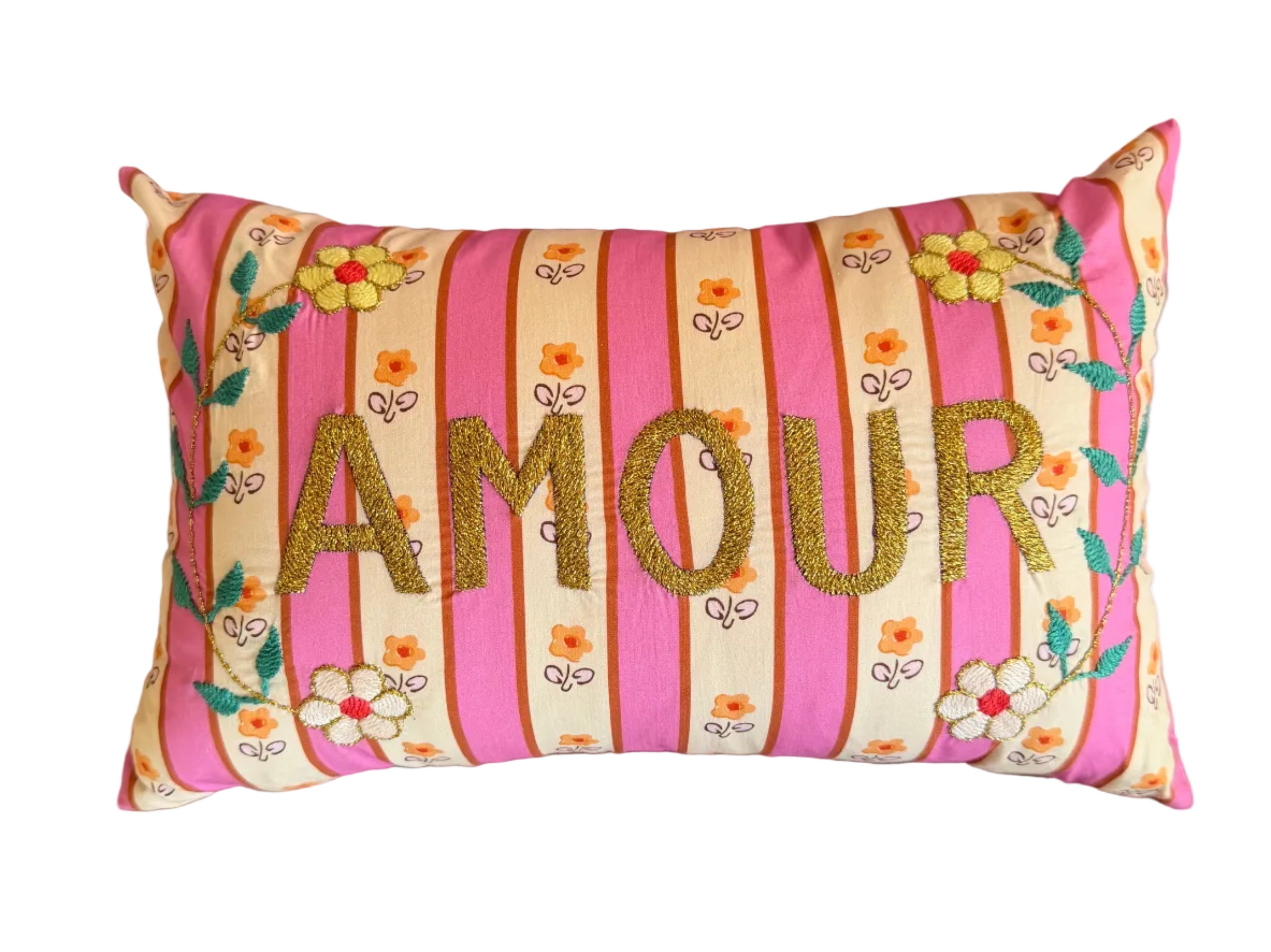 Mini Cushion Amour Pink Stripe