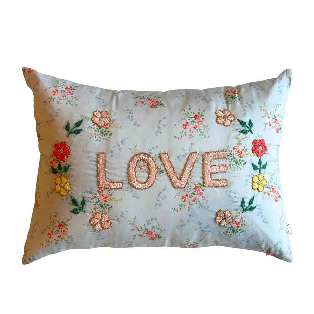 Love Kussen Licht Blauw