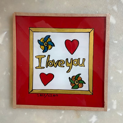 I Love You Painting White - Mini