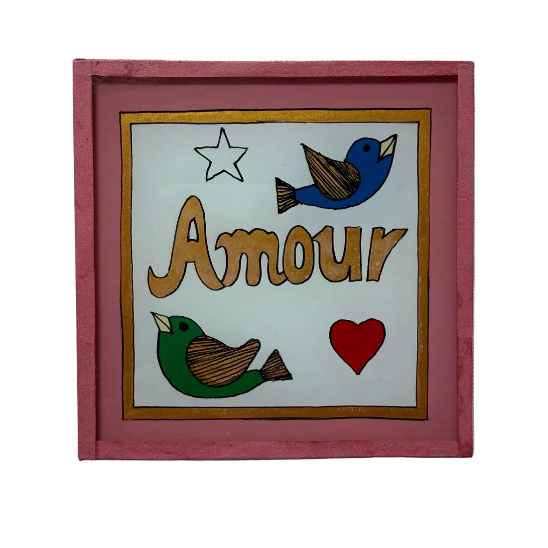 Amour Birds White Pink - Mini