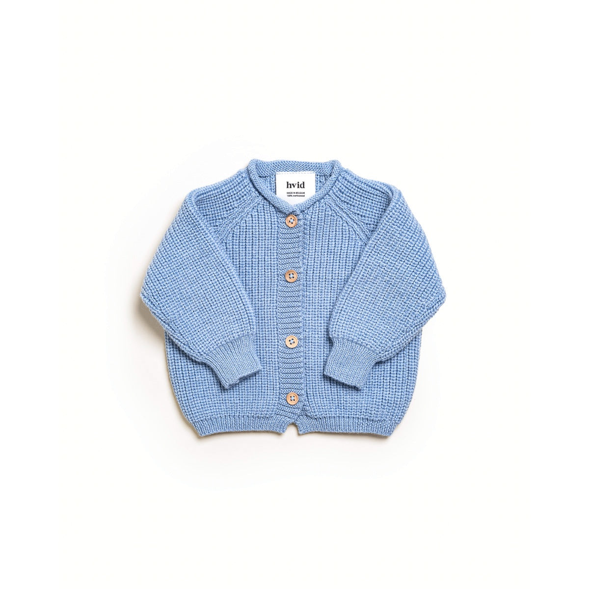 Hvid Inga Cardigan Light Blue – merino wool cardigan