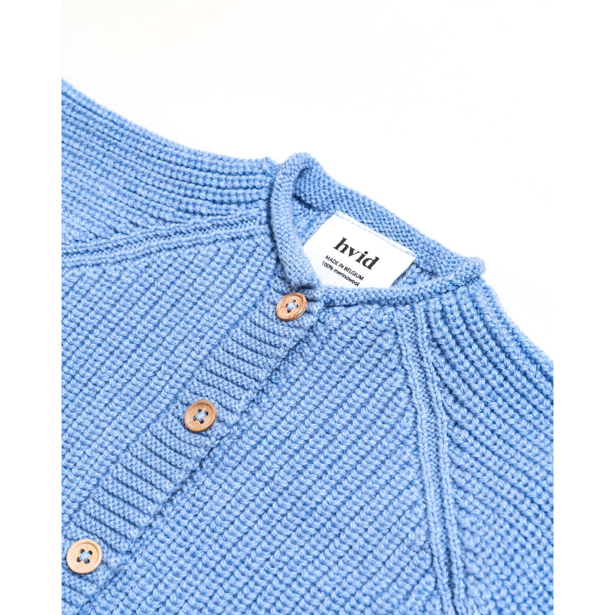 Hvid Inga Cardigan Light Blue – merino wool cardigan, photo 3
