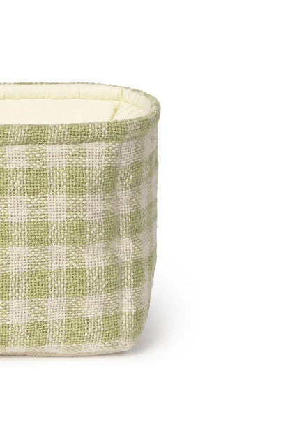 Quilted Basket Vichy Matcha