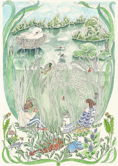 The Pond Dance Daytime Art Print