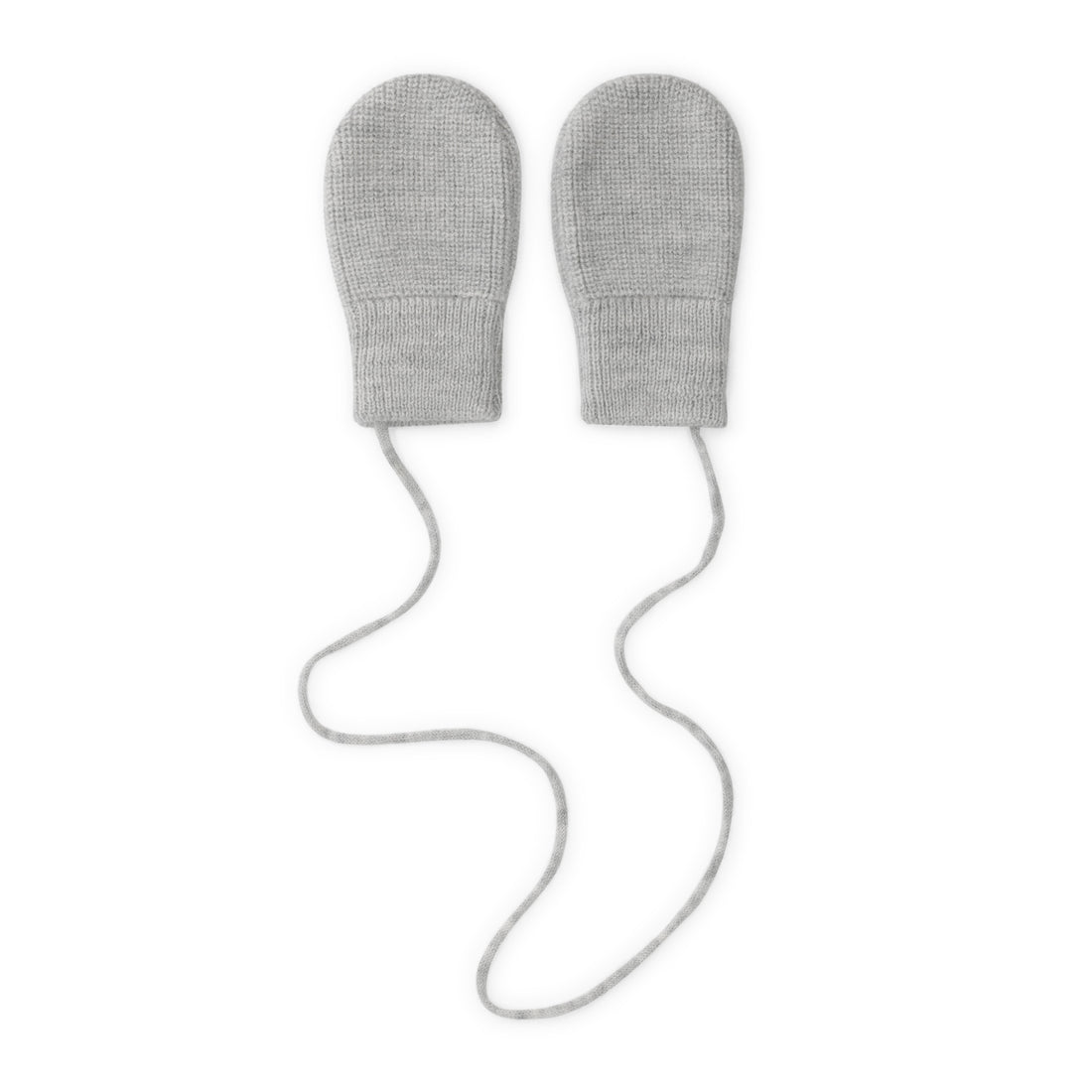 Baby Knitted Mittens Grey Melange
